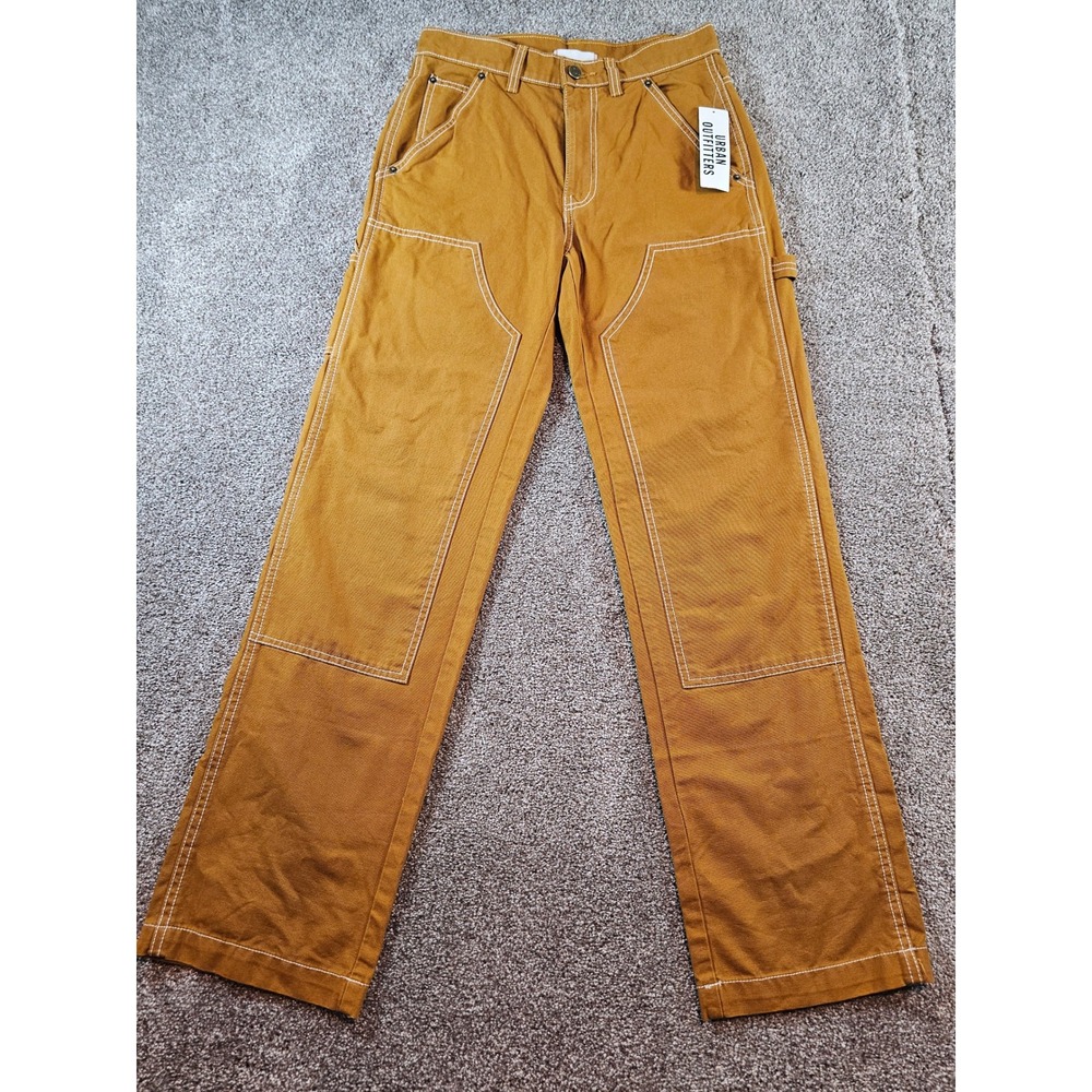 BDG Urban Outfitters Double Knee Carpenter Pants Brown Canvas Size 25 NWT
